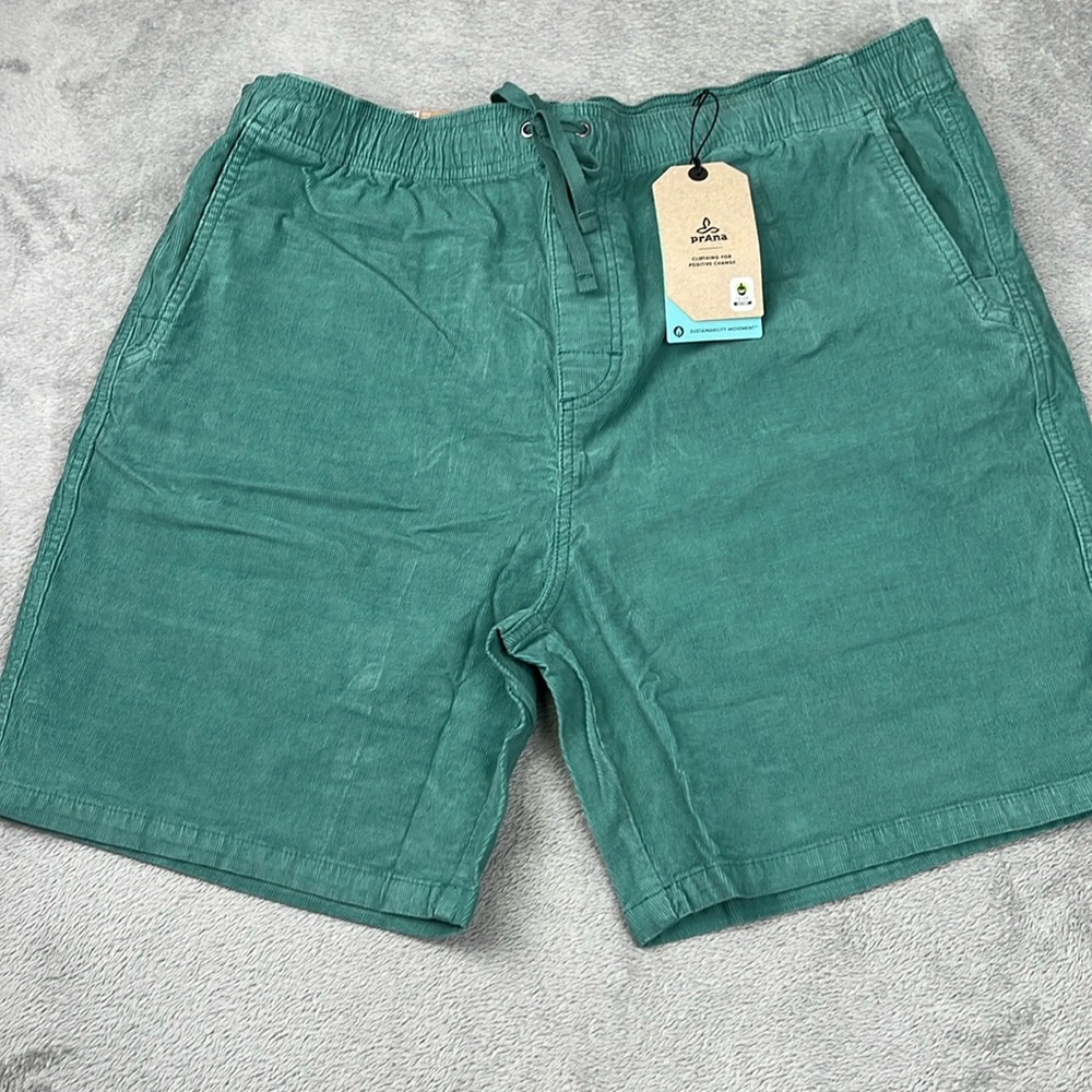NEW Prana XXL Men's Canyon Camp Short Cove Green Organic Cotton Chorduroy …